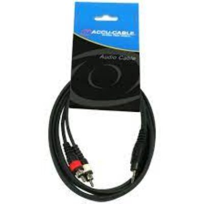 Audio Cable AC-J3S-2RM/1,5, 3,5 Jack St/2x RCA cinch  1.5 MTR