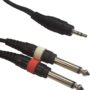 ADJ Rca To Phono Cable1.5m -1,5 Jack 3,5 Stereo/2x 6,3 J (6.3 Phono 2 to 3.5 Phono1)