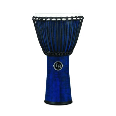 Latin Percussion LP724B 11inch World Beat FX Rope Tuned Djembe, Synthetic Head, Blue