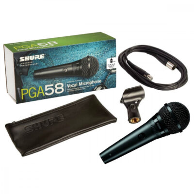 Dynamic Vocal Microphone PGA58-XLR Cardioid  with 15′ Cable Shure