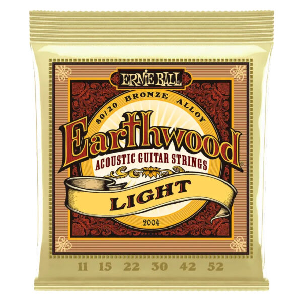 Ernie Ball Earthwood 80/20 Bronze Strings 2004 Light 11-52 - Acoustic Guitar Strings