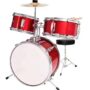 JZG-1 Red Drum set for Kids , 3DRUM 1 CYMBAL
