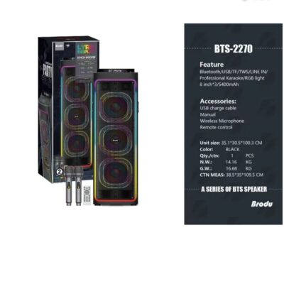 BRODU-BTS2270 portable Bluetooth speaker with...